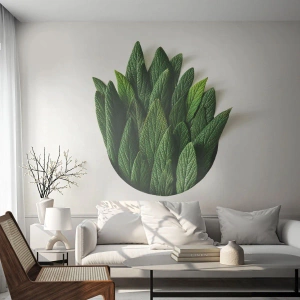 Photo Wallpaper Premium Sand - Untamed Curiosity - Sage, Sage leaf, Herb - 350x256 cm