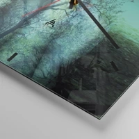 Clock face with lines