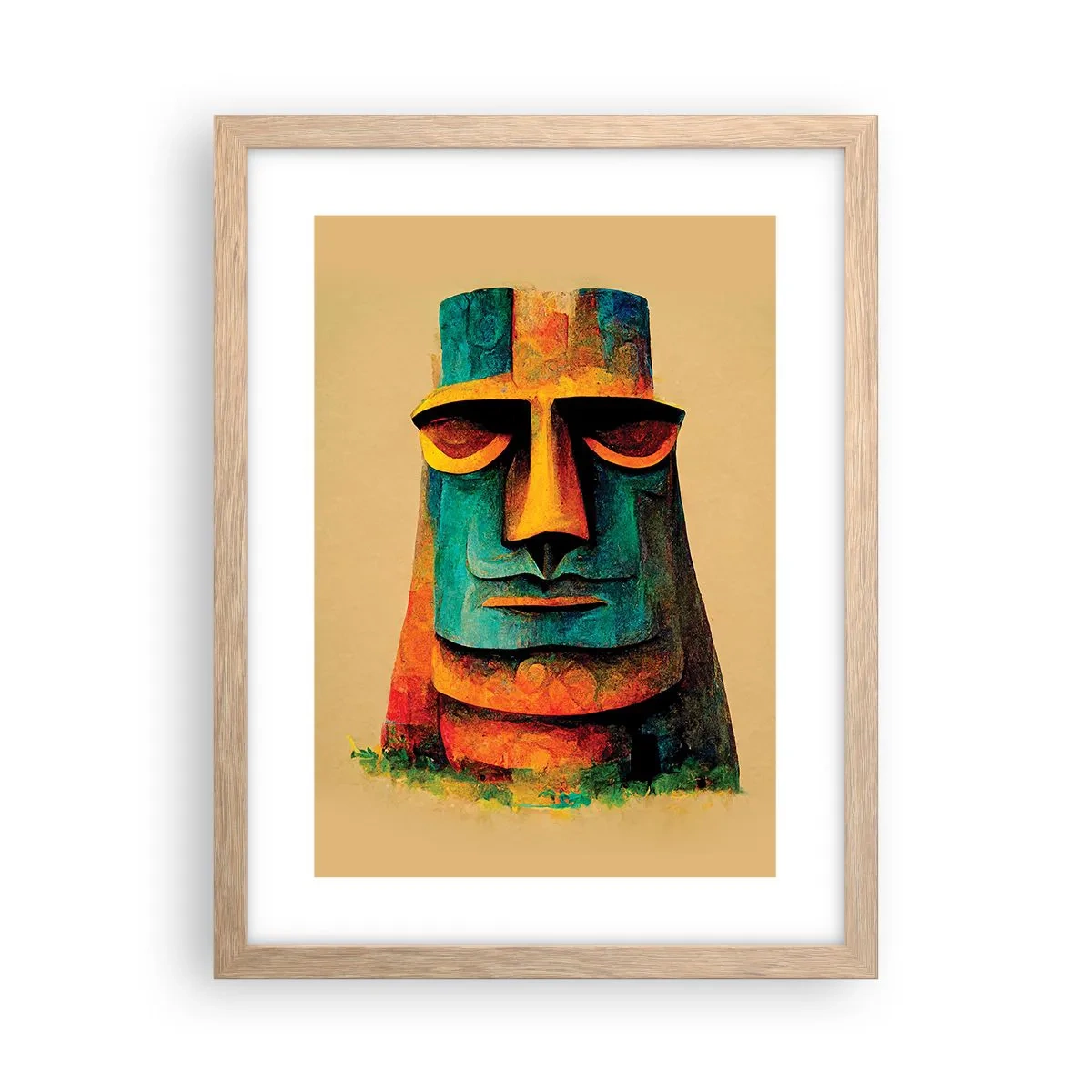 Poster in light oak frame - Statuesque but Friendly - 30x40 cm