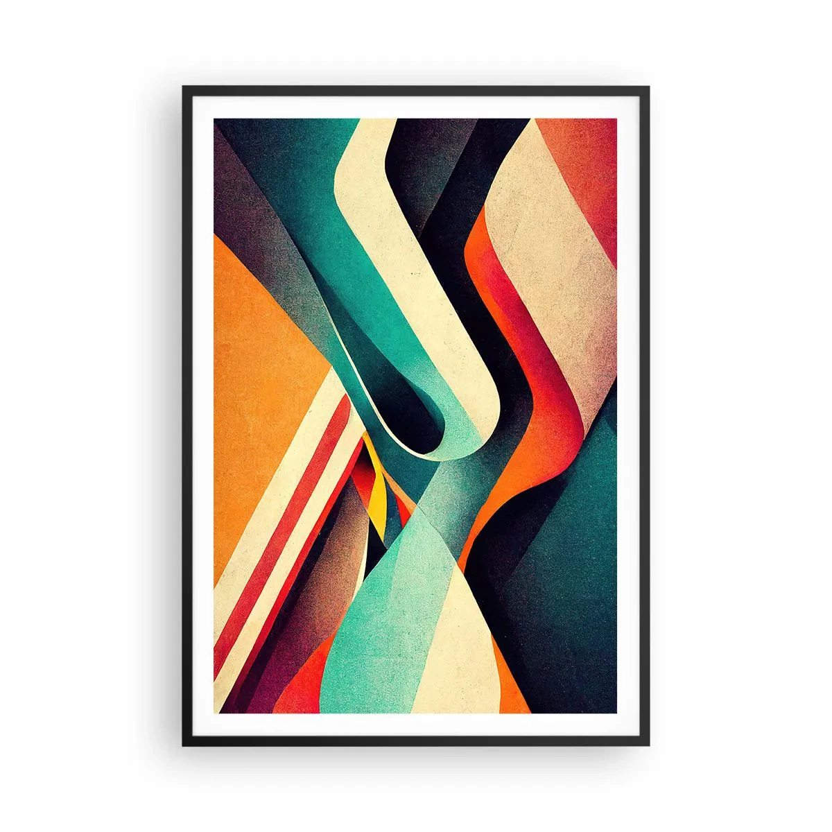 Poster in black frame - Intense Composition - 70x100 cm