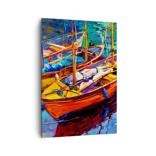 Canvas picture - On Water Thick with Colours - 50x70 cm