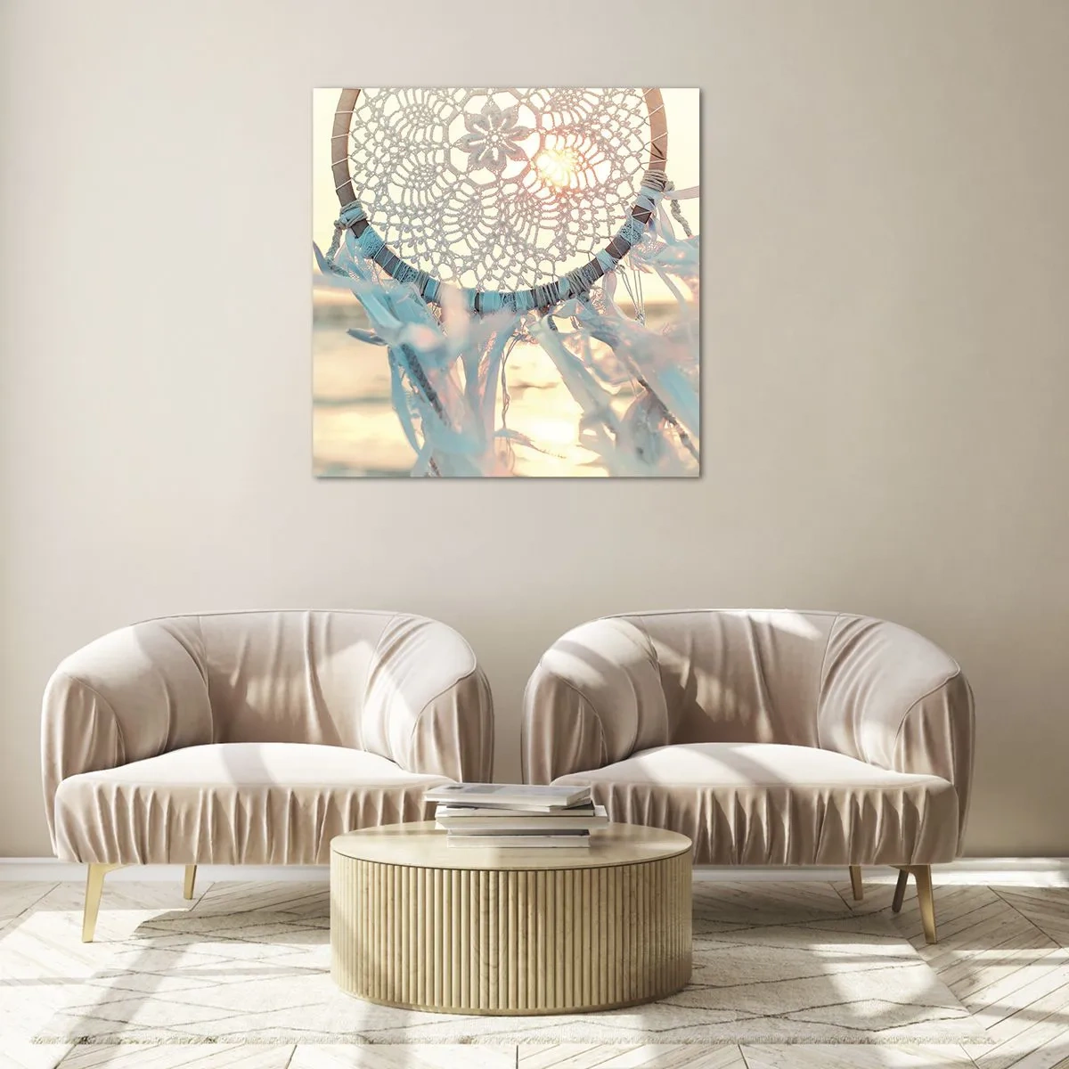Glass picture - Lace Totem - 40x40 cm