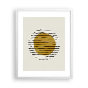 Poster in white frmae - Abstract Shivering from Heat - 40x50 cm