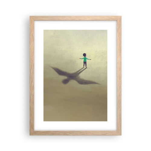 Poster in light oak frame - Hero of the Future - 30x40 cm