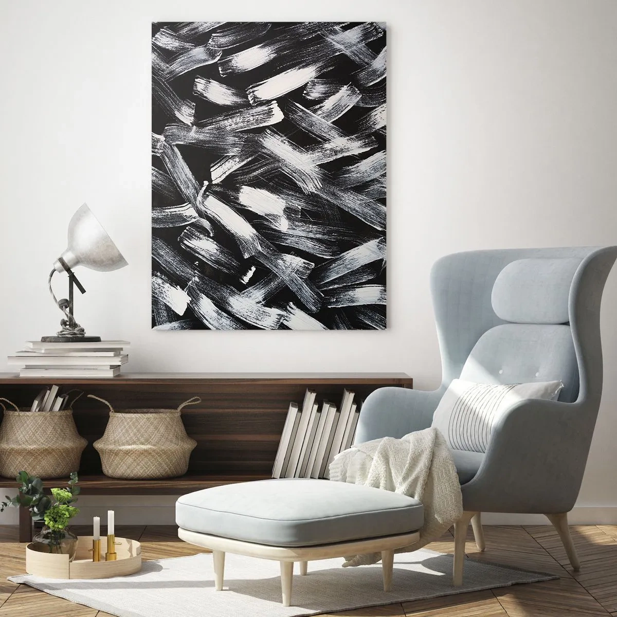 Glass picture - Abstract in Industrial Spirit - 70x100 cm