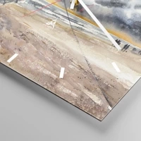 Clock face with lines