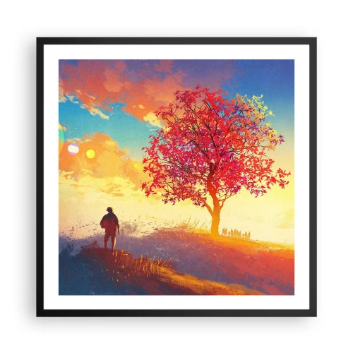 Poster in black frame - Pilgrim at Its Goal - 60x60 cm