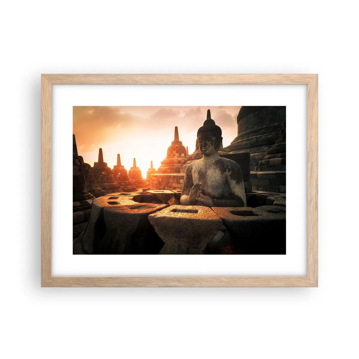 Poster in light oak frame - Weather of Great Wisdom - 40x30 cm
