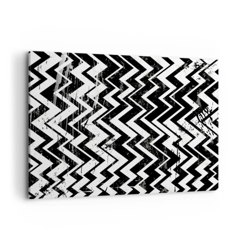 Canvas picture - Zig-White Zag-Black - 120x80 cm
