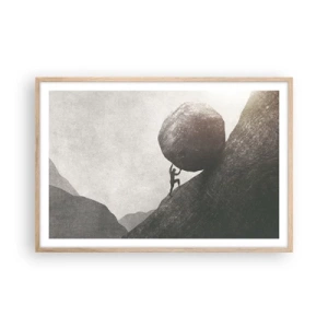 Poster in light oak frame - I Believe against Hope - 91x61 cm