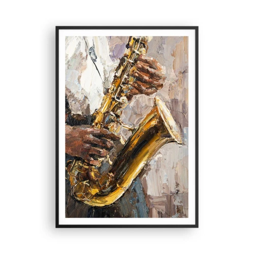 Poster in black frame - Time for a Solo - 70x100 cm