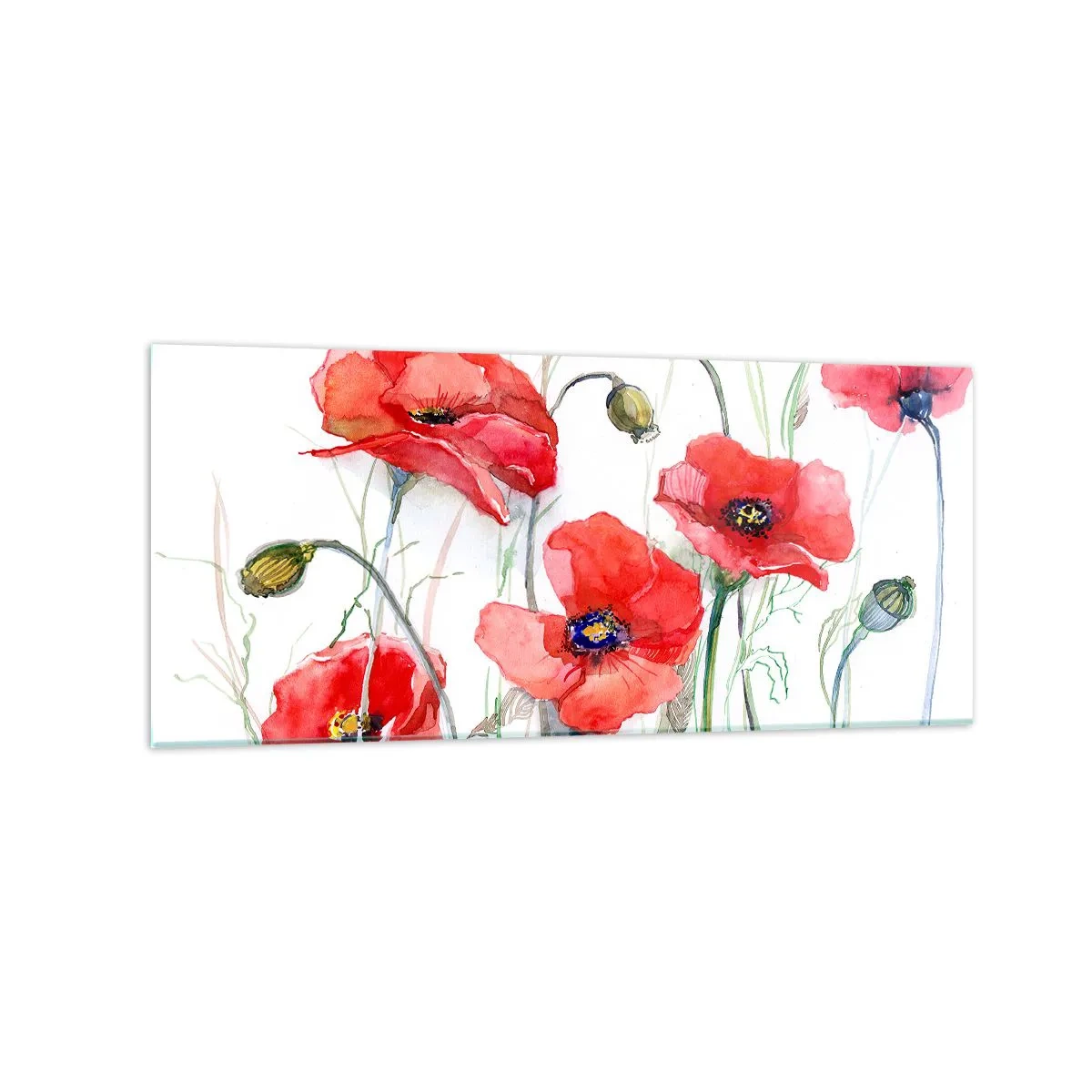 Glass picture - Polish Flowers - 120x50 cm