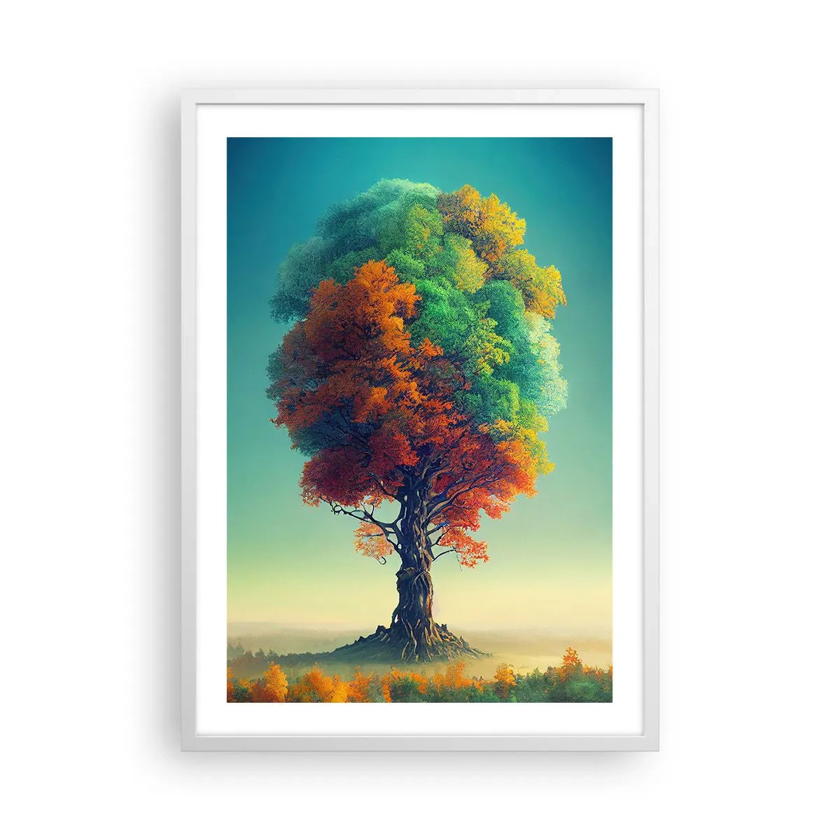Poster in white frmae - Oak - Father of Nature - 50x70 cm