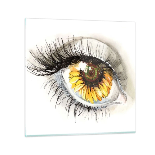 Glass picture - Look Hot As a Summer - 70x70 cm