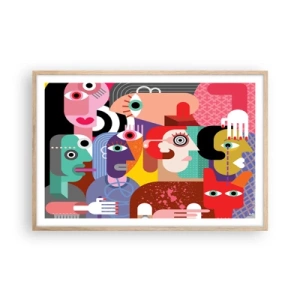 Poster in light oak frame - Picasso Sent Us - 91x61 cm