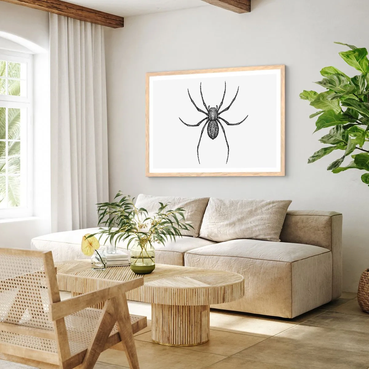 Poster in light oak frame - Disturbing Precision - 70x50 cm