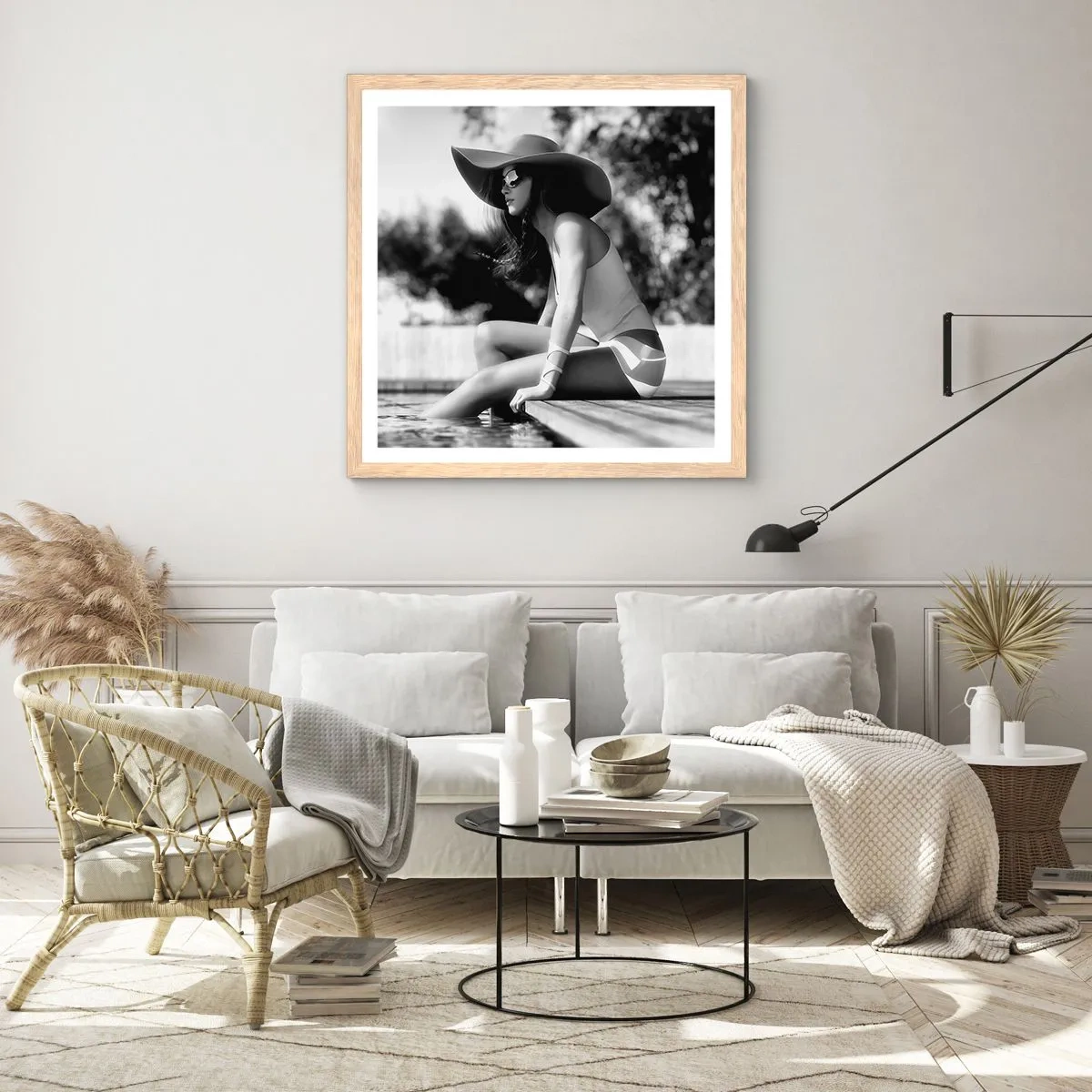 Poster in light oak frame - Summer Dream - 60x60 cm