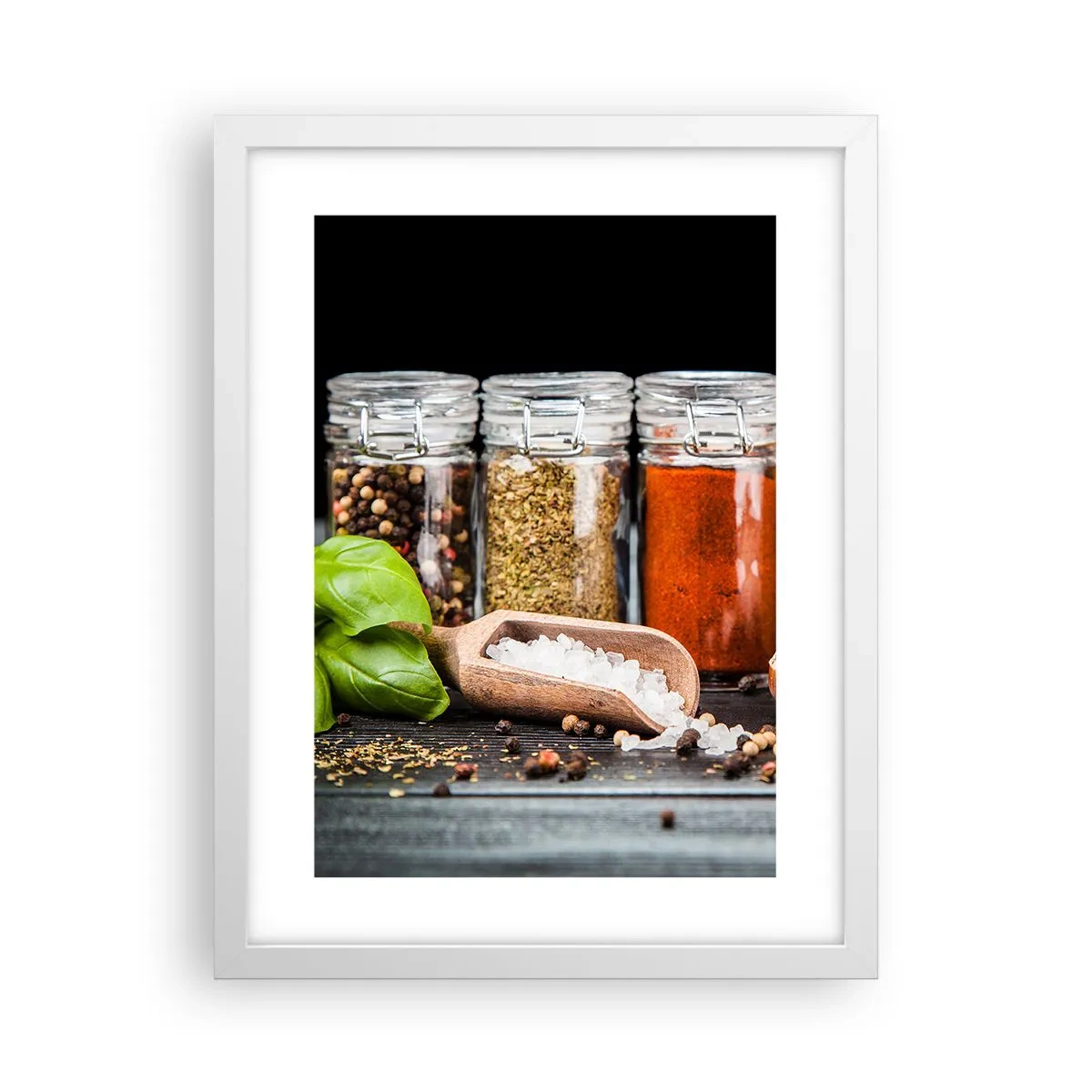 Poster in white frmae - Spicing Up Life - 30x40 cm