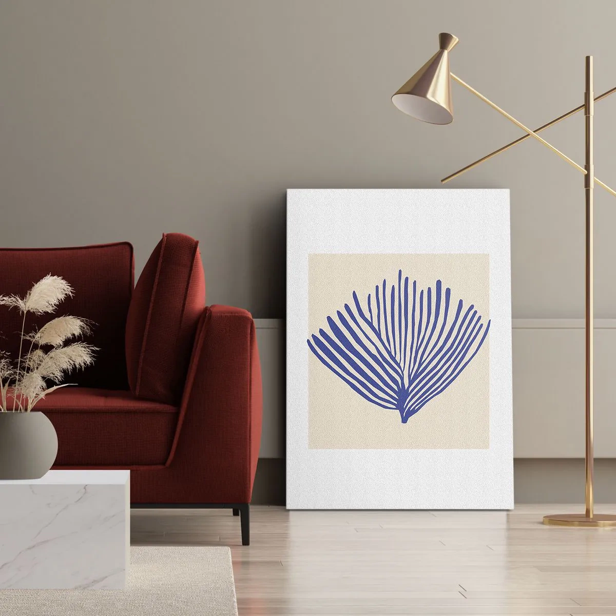 Canvas picture - Blue Fan - 45x80 cm