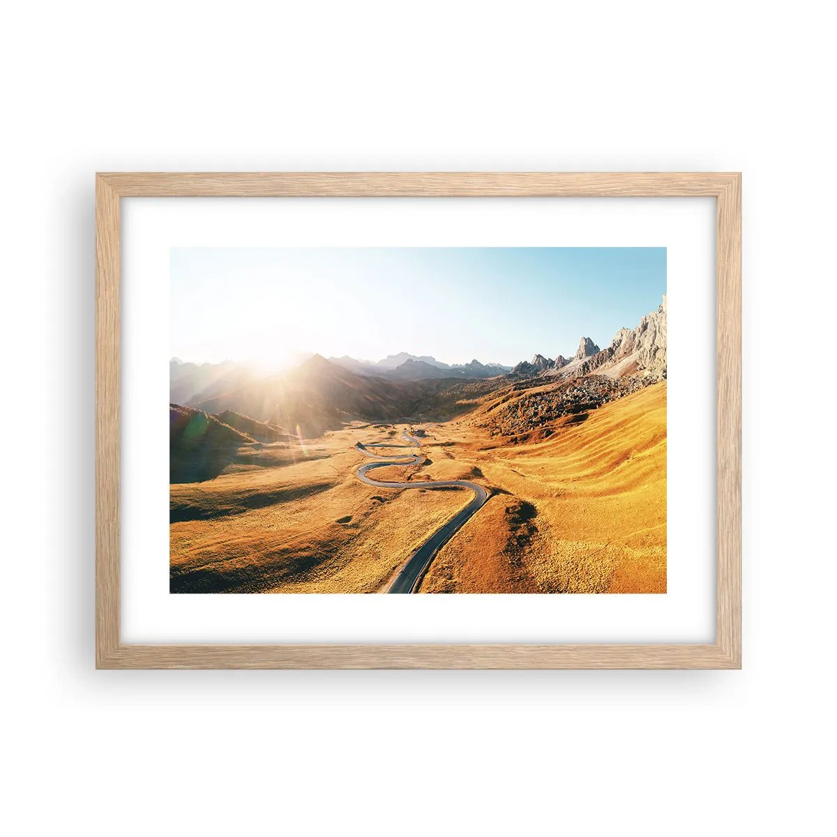 Poster in light oak frame - In a Golden Valley - 40x30 cm