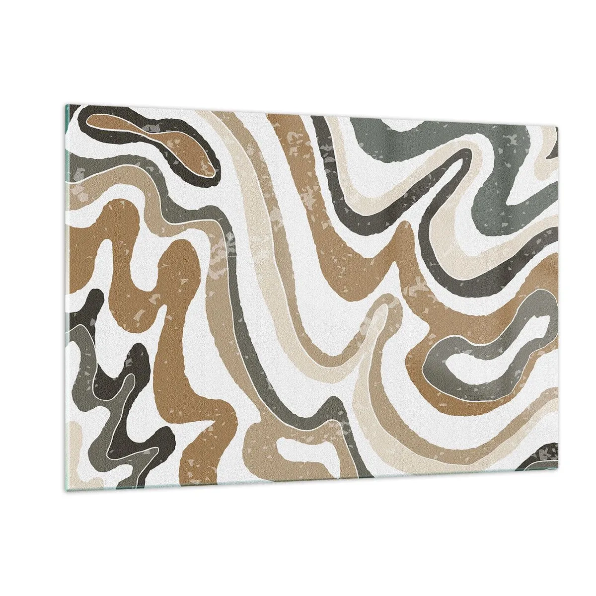 Glass picture - Meanders of Earth Colours - 120x80 cm