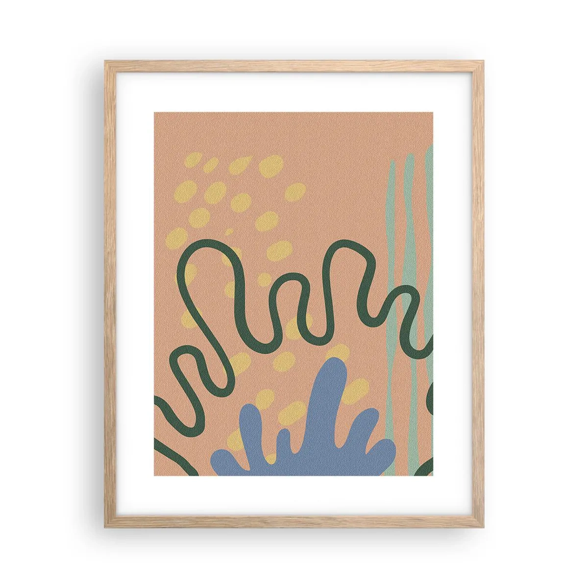 Poster in light oak frame - Abstract: Variety of Nature - 40x50 cm