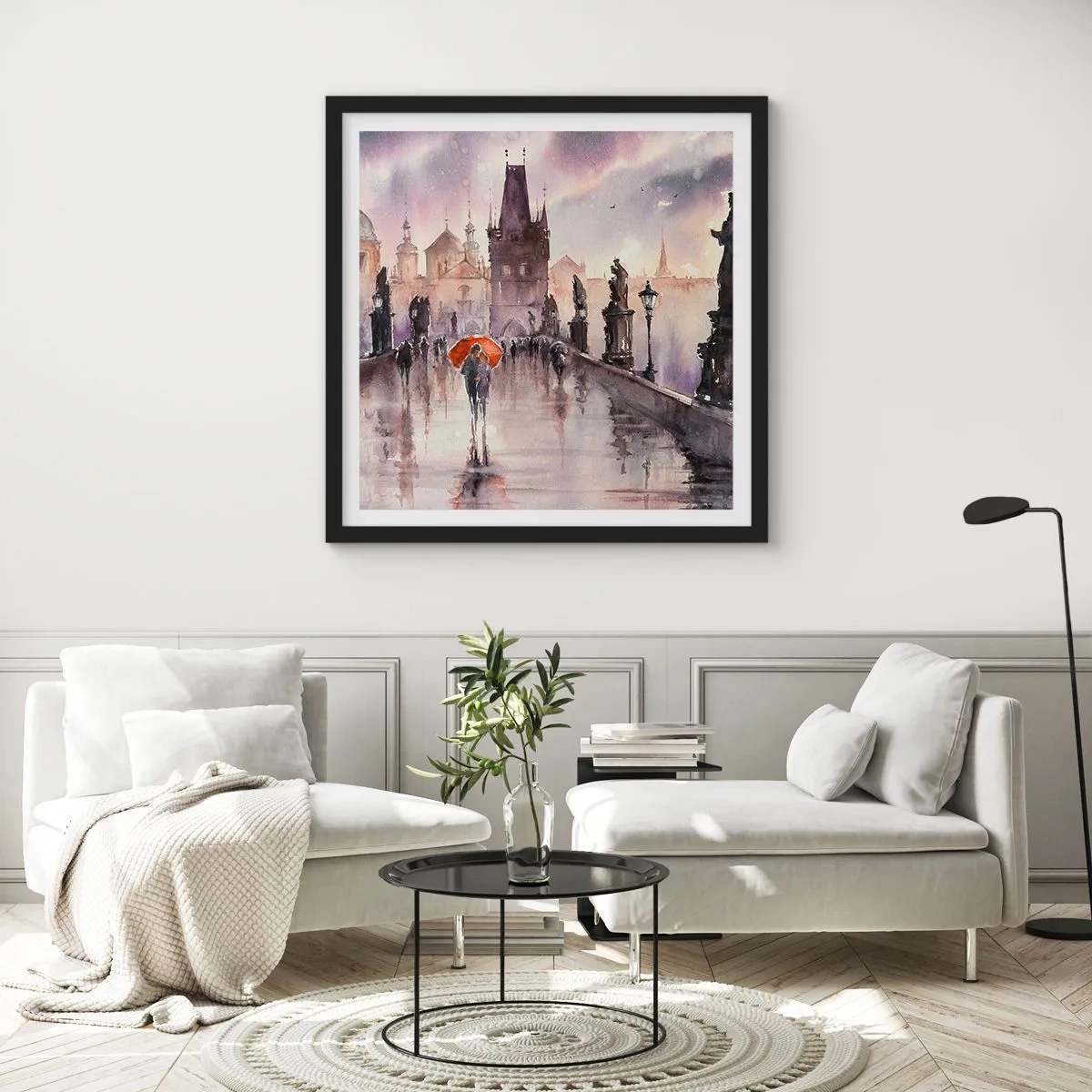 Poster in black frame - Peaople Don't Change - 30x30 cm