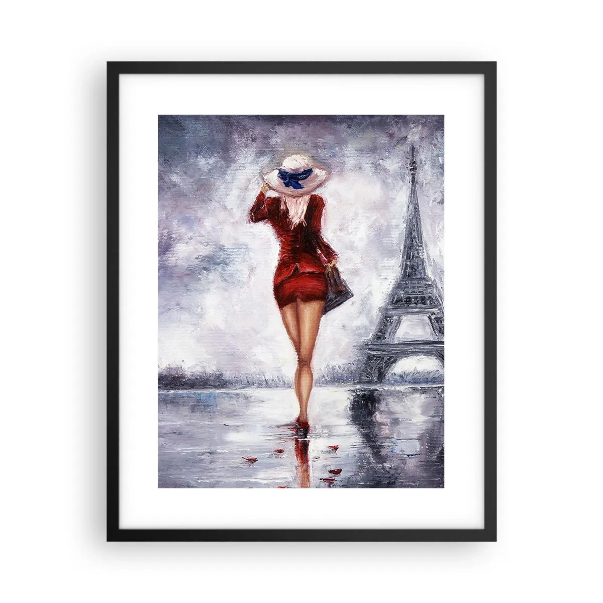 Poster in black frame - Parisian Symbols - 40x50 cm