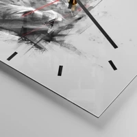 Clock face with lines