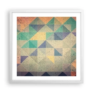 Poster in white frmae - The Republic of Triangles - 50x50 cm