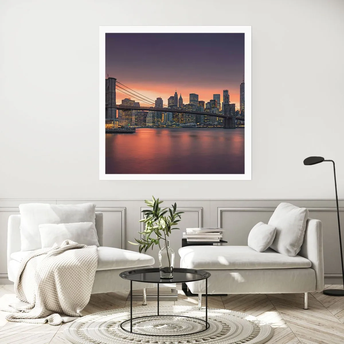 Poster - Submerged in Lilac Silence - 40x40 cm