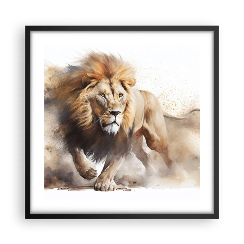 Poster in black frame - King is on the Move - 50x50 cm