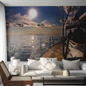 Self-Adhesive Photo Wallpaper Deluxe Sticker - Under the Sails towards the Sun - Nautical, Yacht, Sea - 500x350 cm