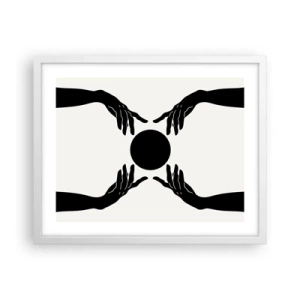 Poster in white frmae - Secret Sign - 50x40 cm