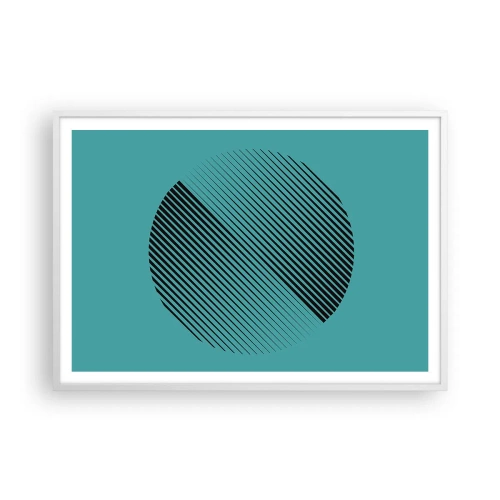 Poster in white frmae - Circle - Geometrical Variation - 100x70 cm