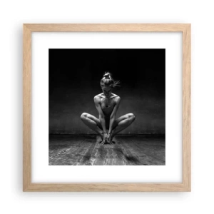 Poster in light oak frame - Concentration of Dancing Energy - 30x30 cm