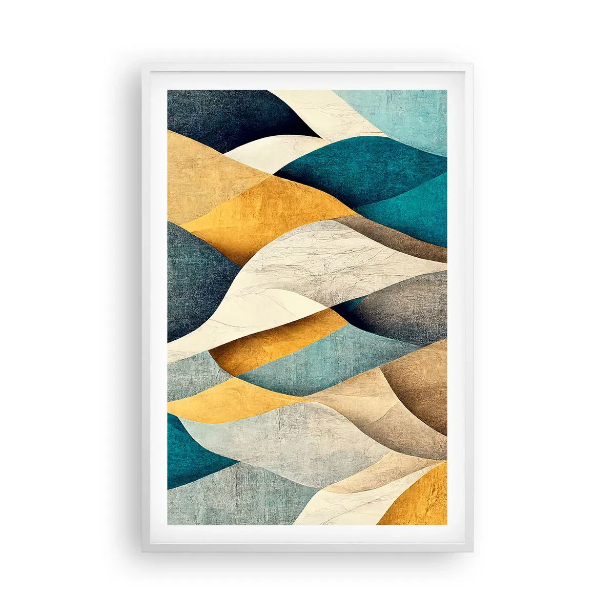 Poster in white frmae - Rhythm and Undulation - 61x91 cm