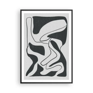 Poster in black frame - Abstract Fun in a Maze - 70x100 cm