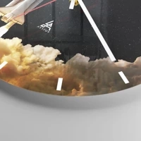 Clock face with lines