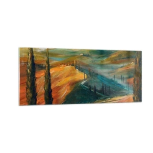 Glass picture - Tuscan Landscape - 100x40 cm