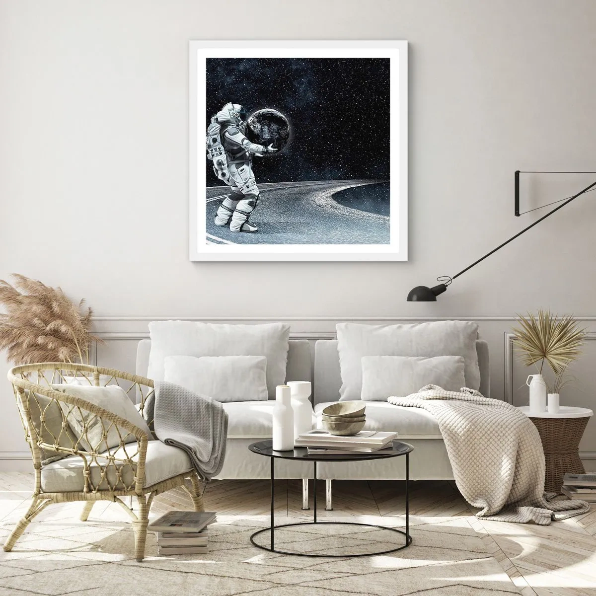Poster in white frmae - On the Milky Way - 60x60 cm