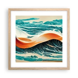 Poster in light oak frame - Surfer's Dream - 40x40 cm