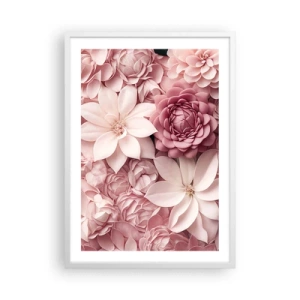 Poster in white frmae - In Pink Petals - 50x70 cm