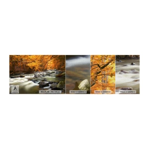 Photo Wallpaper Sample Premium Canvas - Brook in a Golden Forest - Landscape, Forest, Mountain Stream - 100x30 cm
