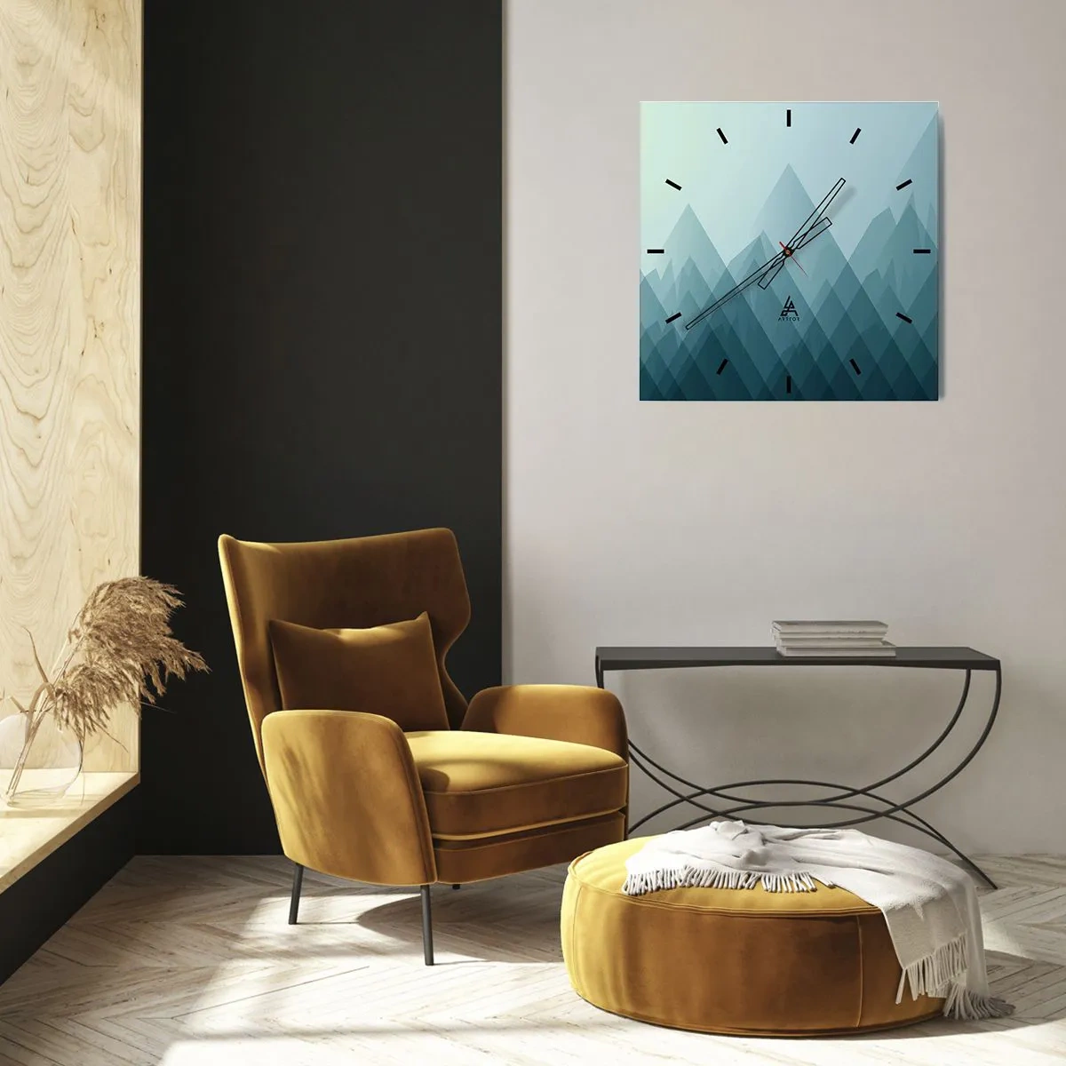 Wall clock - Clock on glass - Big, Bigger, the Biggest - 30x30 cm