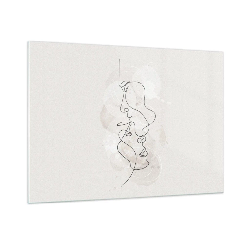 Glass picture - Tangled up in an Embrace - 100x70 cm