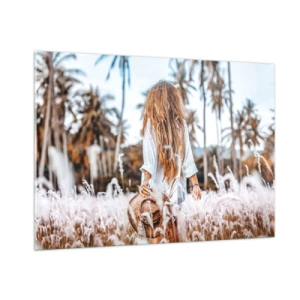 Glass picture - Born from Grass Fluff - 100x70 cm