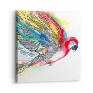 Canvas picture - Live Colourfully - 30x30 cm