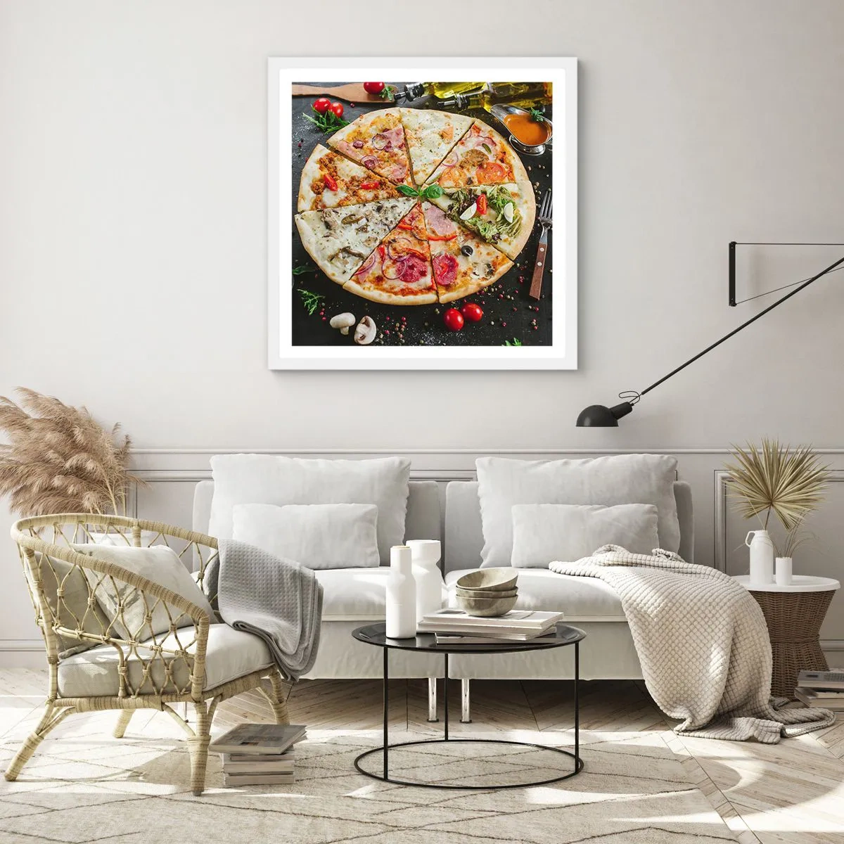 Poster in white frmae - Range of Flavours - 40x40 cm