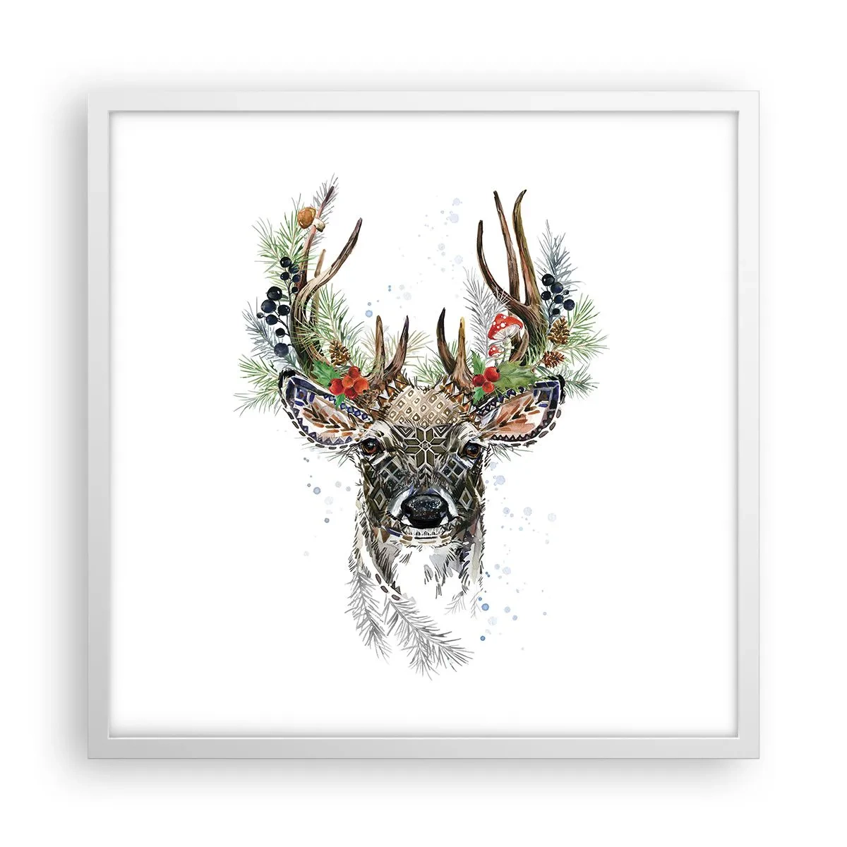 Poster in white frmae - In Christmas Attire - 50x50 cm